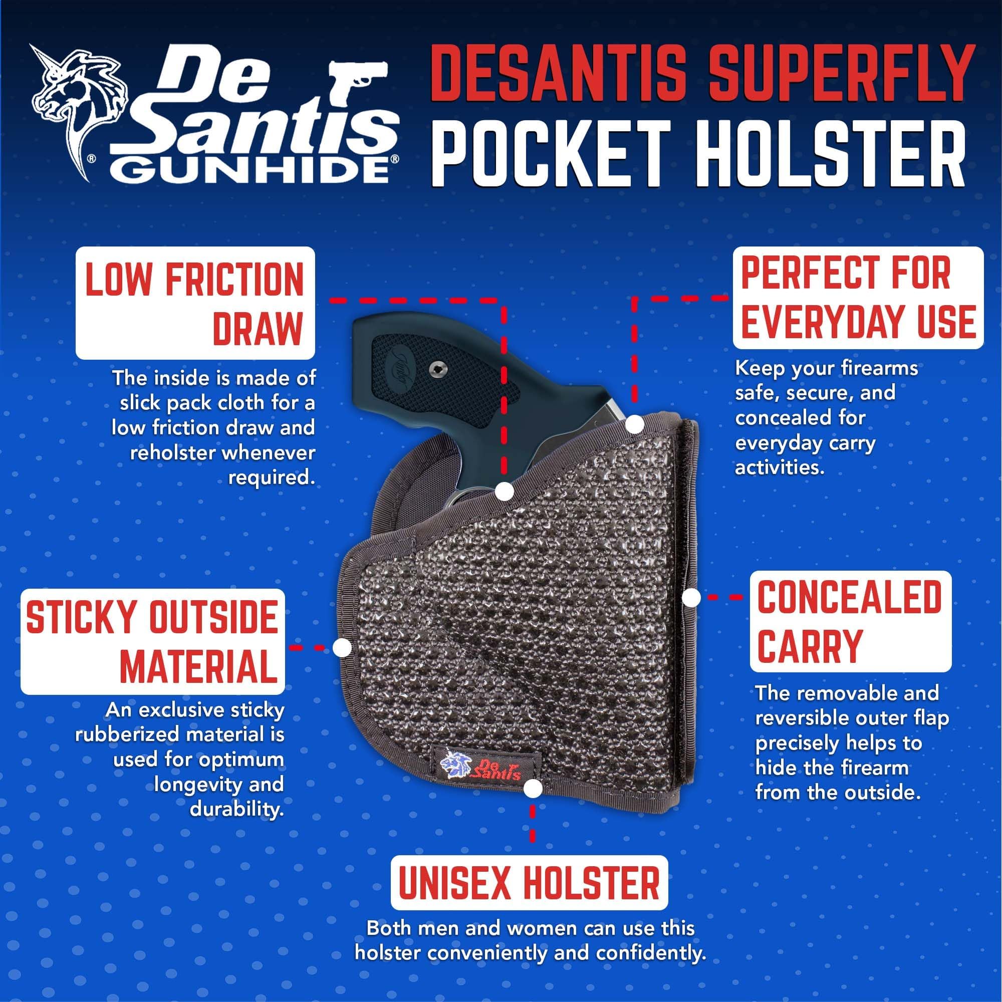Amazon.co.jp: DeSantis Superfly ポケットホルスター - 両手利き用